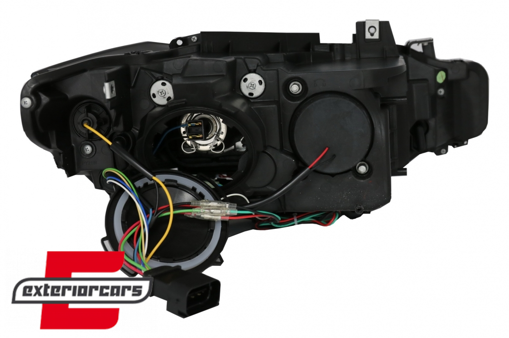 Prednja svjetla Angel Eyes LED DRL (crna) / BMW serije 3 F30 F31 limuzina karavan (10.2011-05.2015) - Slika 7