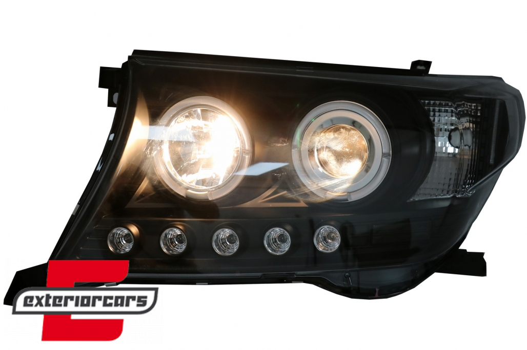 Prednja svjetla Angel Eyes (crna) / Toyota Land Cruiser FJ200 (2007-2012) - Slika 5
