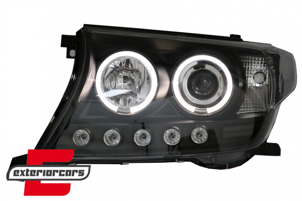 Prednja svjetla Angel Eyes (crna) / Toyota Land Cruiser FJ200 (2007-2012) - Slika 6