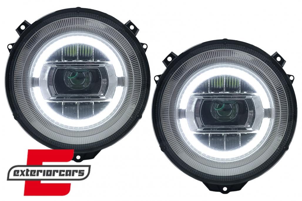 Full LED prednji farovi Facelift 2018 dizajn (chrome) / Mercedes G-klasa W463 (2005-2017)