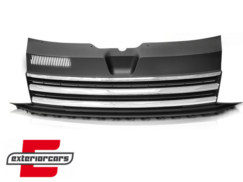 Prednja maska bez znaka (crna/chrome) / VW T6 Bus Transporter (2015-2019) - Slika 2