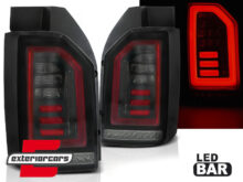 Full LED stražnja svjetla LedBar (smoke/crna/crvena) / VW Transporter Multivan Caravelle T6 (2015-2019)