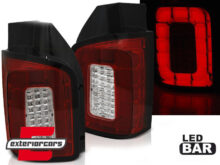 Full LED stražnja svjetla LedBar (crvena/kristal) / VW Transporter Multivan Caravelle T6 (2015-2019)
