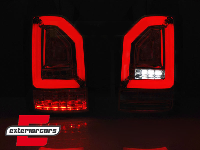 Full LED stražnja svjetla LedBar SEQ žmigavci (crvena/smoke) / VW Transporter Multivan Caravelle T6 (2015-2019) - Slika 2