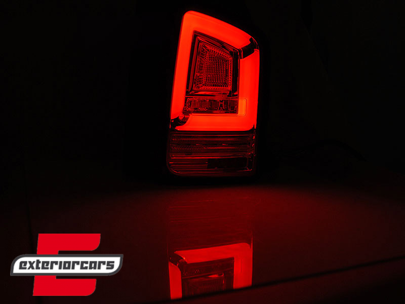 Full LED stražnja svjetla LedBar SEQ žmigavci (crvena/kristal) / VW Transporter Multivan Caravelle T6 (2015-2019) - Slika 3