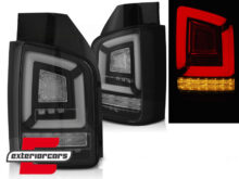 Full LED stražnja svjetla LedBar SEQ žmigavci (crna) / Volkswagen T5.1 (04.2010-2015)
