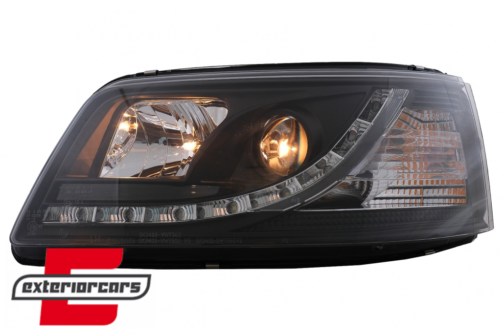 LED prednja svjetla DayLight (crna) / VW T5 (2003-2009) - Slika 9