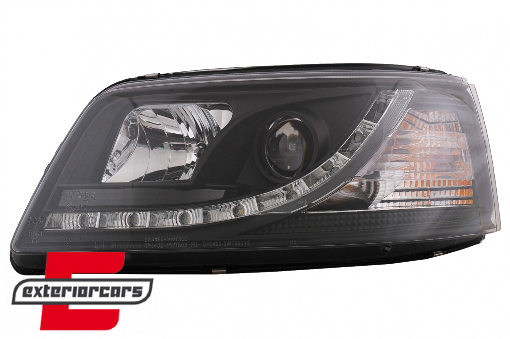 LED prednja svjetla DayLight (crna) / VW T5 (2003-2009) - Slika 2