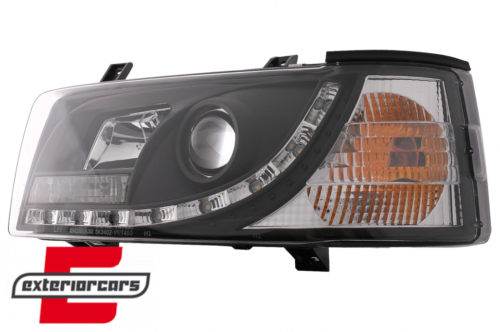Prednja svjetla LED DayLight (crna) / VW T4 (1990-03.2003) - Slika 14