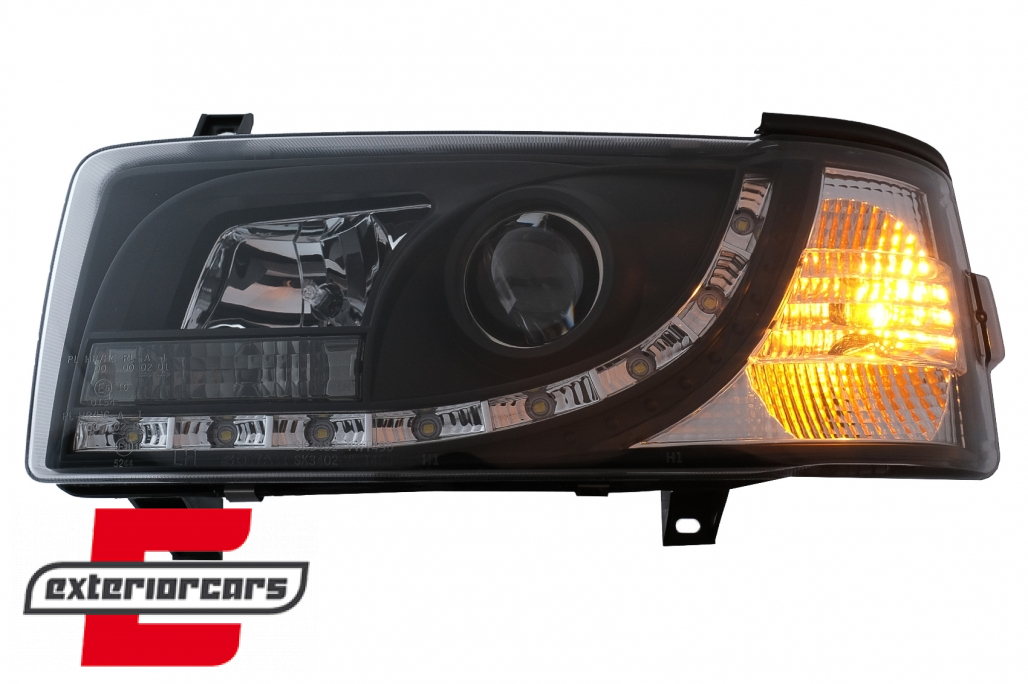 Prednja svjetla LED DayLight (crna) / VW T4 (1990-03.2003) - Slika 4