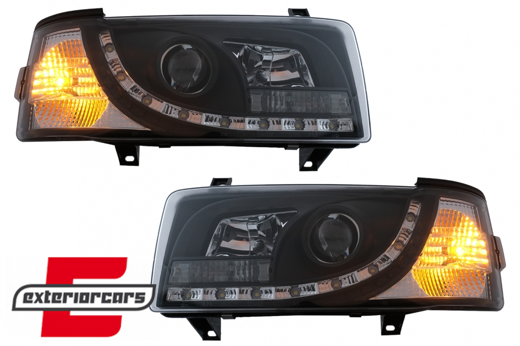 Prednja svjetla LED DayLight (crna) / VW T4 (1990-03.2003) - Slika 5