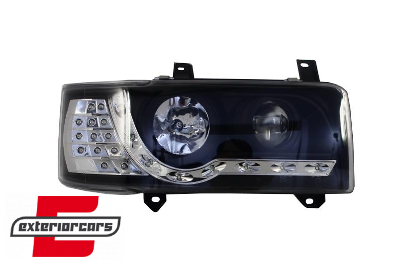 Prednja svjetla LED DayLight LED žmigavci (crna) / VW T4 (1990-03.2003) - Slika 2
