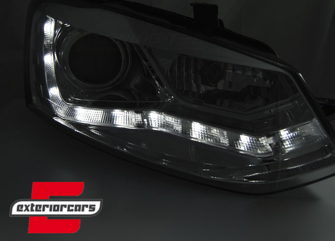 Prednja svjetla LED DayLight (chrome) / VW Polo 6R (03.2009-03.2014) - Slika 2