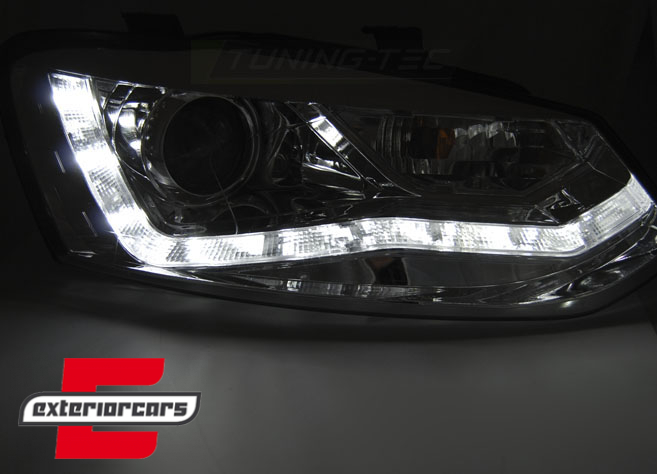 Prednja svjetla LED DayLight (chrome) / VW Polo 6R (03.2009-03.2014) - Slika 3