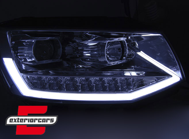 LED prednja svjetla TubeLight dizajn (chrome) / VW T6 (2015-2019) - Slika 5
