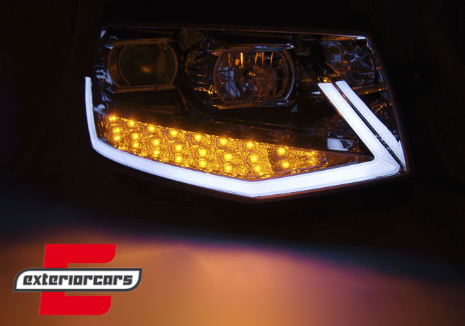 LED prednja svjetla TubeLight dizajn (chrome) / VW T6 (2015-2019) - Slika 7