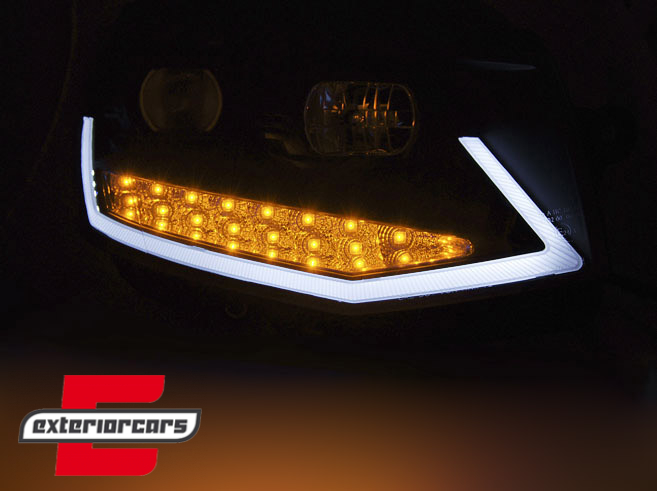 LED prednja svjetla TubeLight SEQ žmigavci (crna/chrome) / VW T6 (2015-2019) - Slika 4