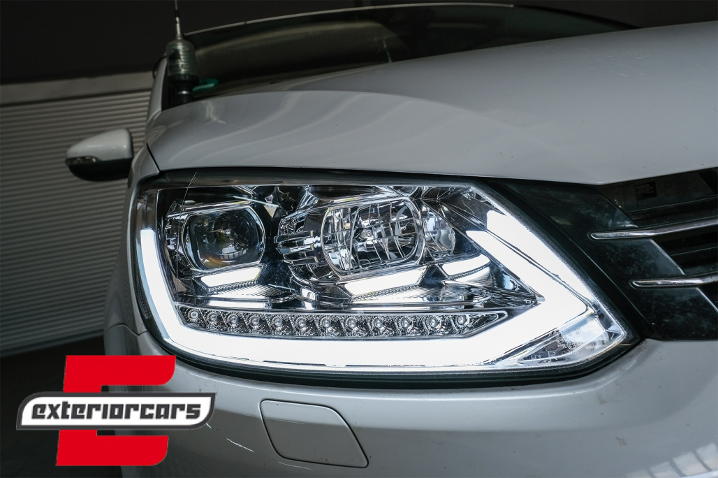 LED prednja svjetla TubeLight SEQ žmigavci (chrome) / Volkswagen Touran (08.2010-2015) - Slika 5