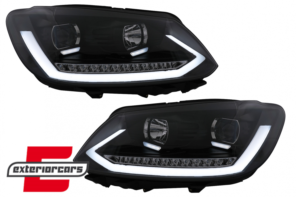 LED prednja svjetla TubeLight SEQ žmigavci (crna) / Volkswagen Touran (08.2010-2015) - Slika 2