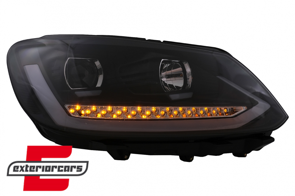 LED prednja svjetla TubeLight SEQ žmigavci (crna) / Volkswagen Touran (08.2010-2015) - Slika 6