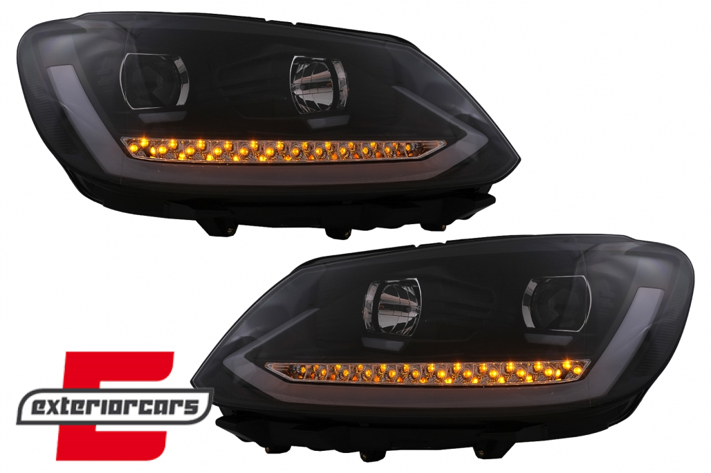 LED prednja svjetla TubeLight SEQ žmigavci (crna) / Volkswagen Touran (08.2010-2015) - Slika 7