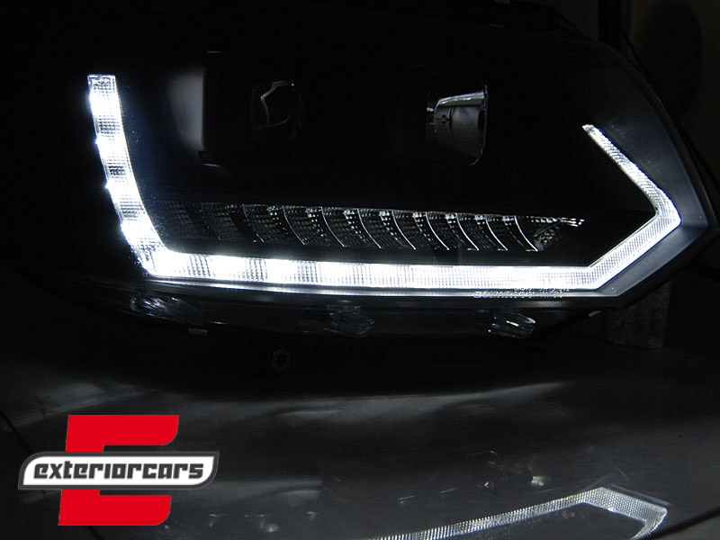 LED prednja svjetla TubeLight SEQ žmigavci (chrome) / VW T5.1 (2010-2015) - Slika 2