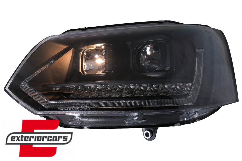 LED prednja svjetla TubeLight SEQ žmigavci (crna) / VW T5.1 (2010-2015) - Slika 5