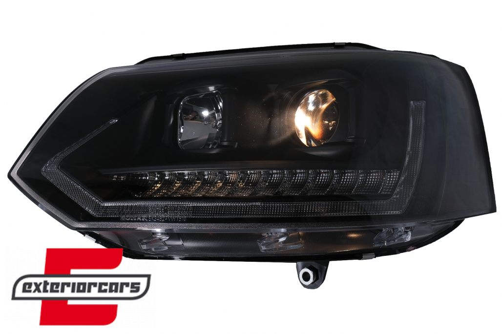 LED prednja svjetla TubeLight SEQ žmigavci (crna) / VW T5.1 (2010-2015) - Slika 7