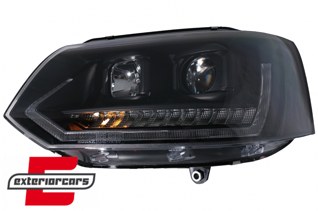 LED prednja svjetla TubeLight SEQ žmigavci (crna) / VW T5.1 (2010-2015) - Slika 10