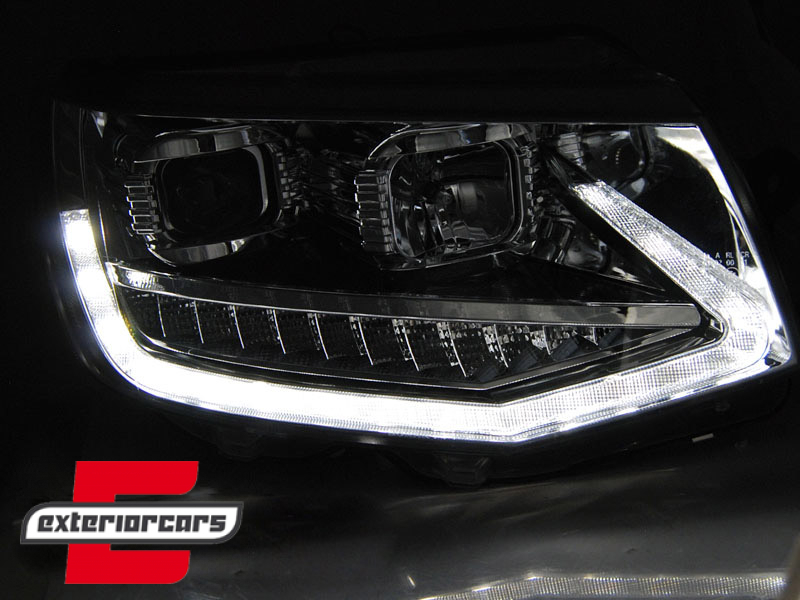 LED prednja svjetla TubeLight SEQ žmigavci (chrome) / VW T6 (2015-2019) - Slika 2
