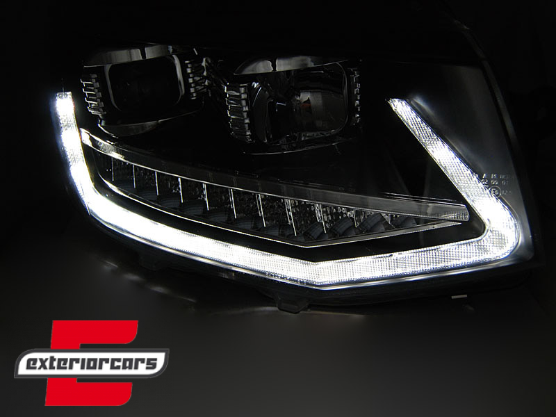 LED prednja svjetla TubeLight SEQ žmigavci (crna) / VW T6 (2015-2019) - Slika 2