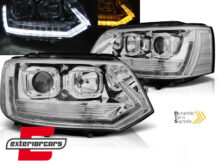LED prednja svjetla TubeLight SEQ žmigavci T6 look (chrome) / VW T5.1 (2010-2015)