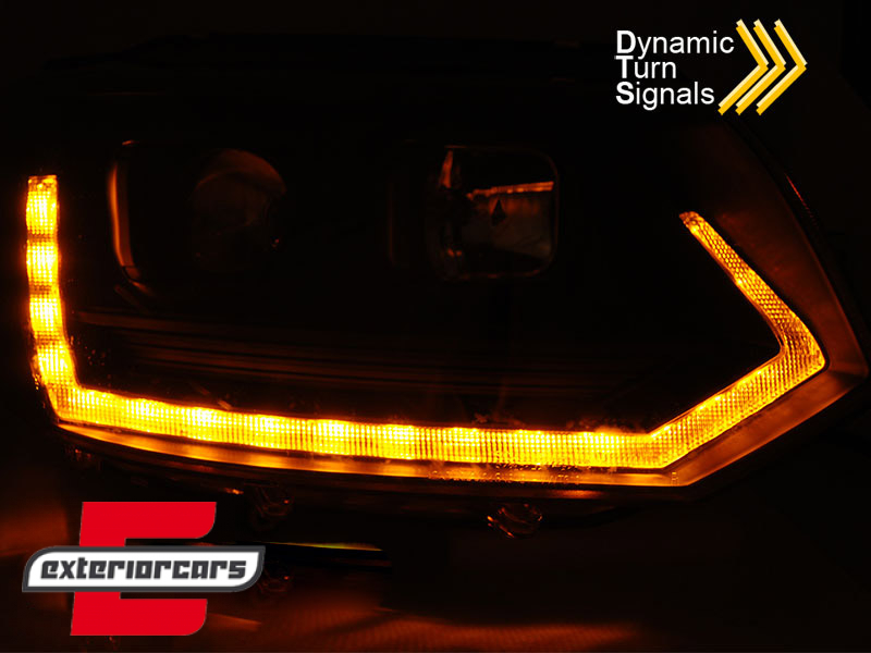 LED prednja svjetla TubeLight SEQ žmigavci T6 look (chrome) / VW T5.1 (2010-2015) - Slika 3