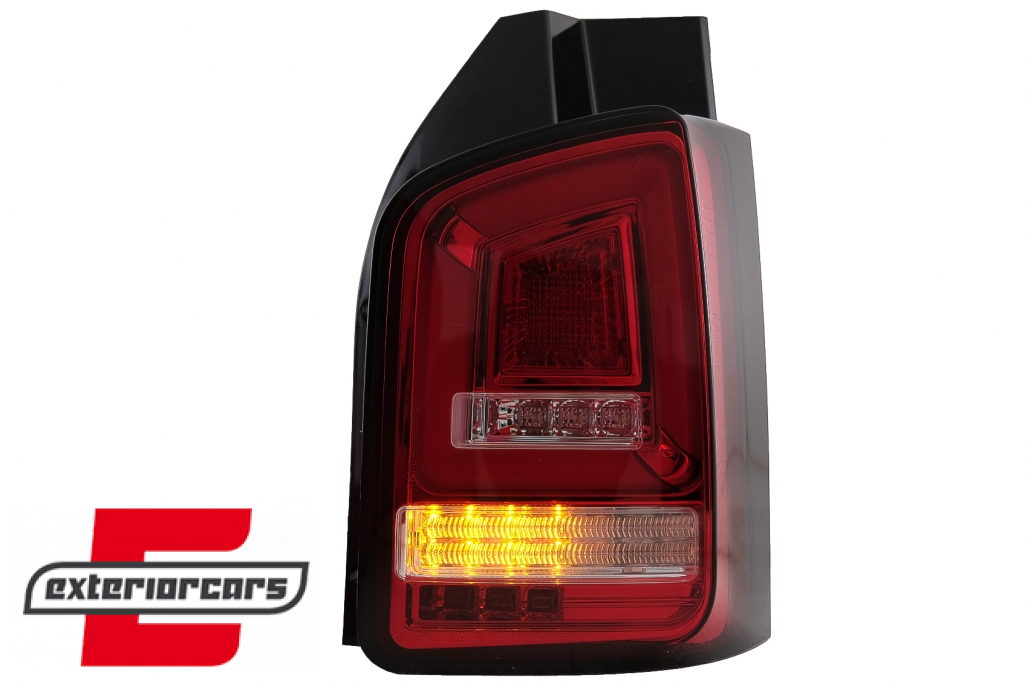 Full LED stražnja svjetla LedBar SEQ žmigavci (crvena/kristal) / Volkswagen T5.1 (04.2010-2015) - Slika 14