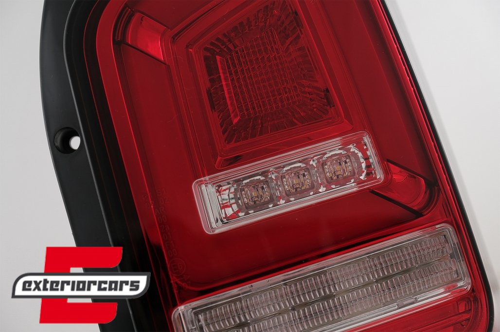 Full LED stražnja svjetla LedBar SEQ žmigavci (crvena/kristal) / Volkswagen T5.1 (04.2010-2015) - Slika 3