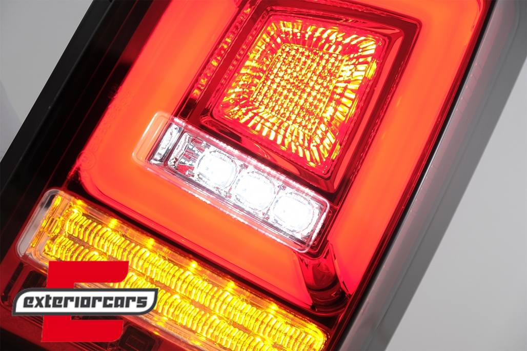 Full LED stražnja svjetla LedBar SEQ žmigavci (crvena/kristal) / Volkswagen T5.1 (04.2010-2015) - Slika 7