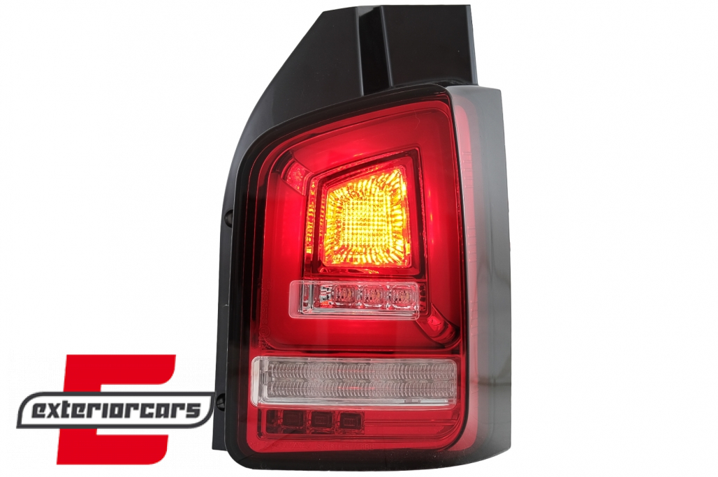 Full LED stražnja svjetla LedBar SEQ žmigavci (crvena/kristal) / Volkswagen T5.1 (04.2010-2015) - Slika 8
