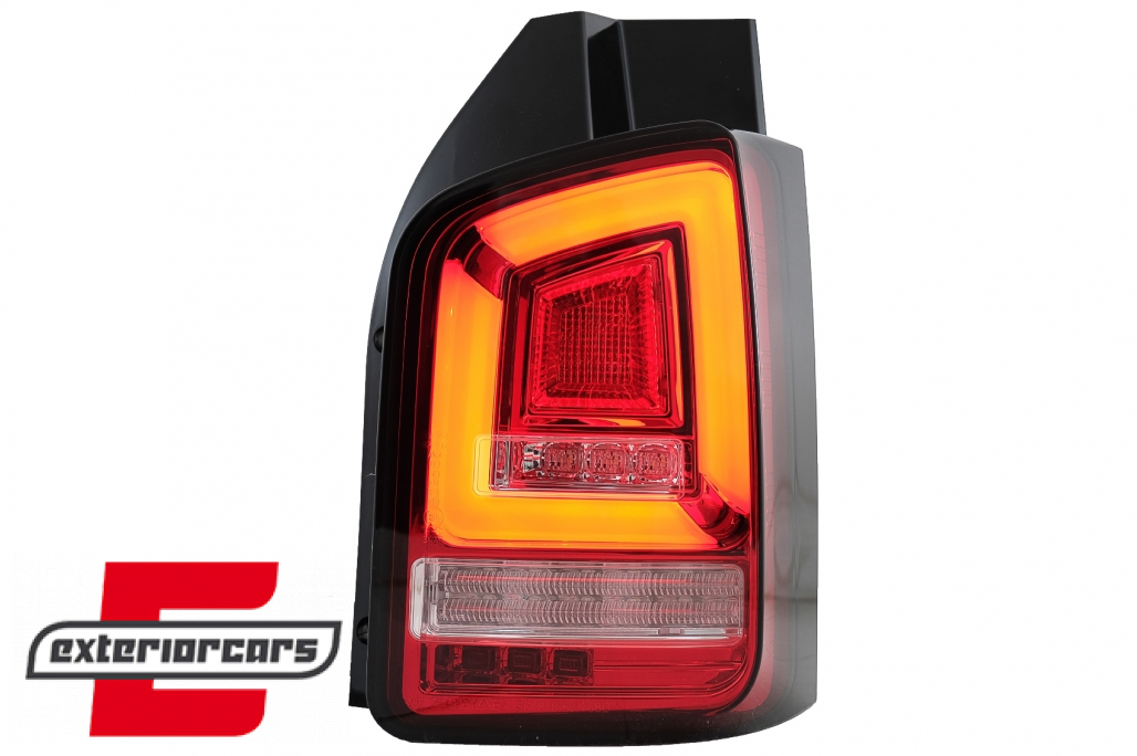 Full LED stražnja svjetla LedBar SEQ žmigavci (crvena/kristal) / Volkswagen T5.1 (04.2010-2015) - Slika 10