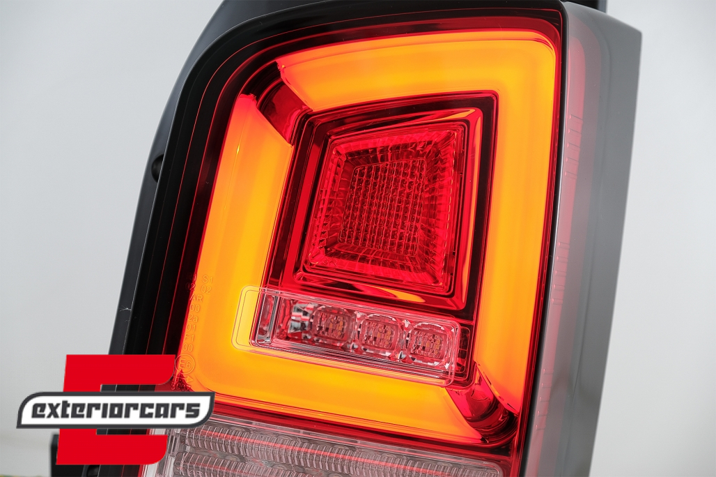 Full LED stražnja svjetla LedBar SEQ žmigavci (crvena/kristal) / Volkswagen T5.1 (04.2010-2015) - Slika 11
