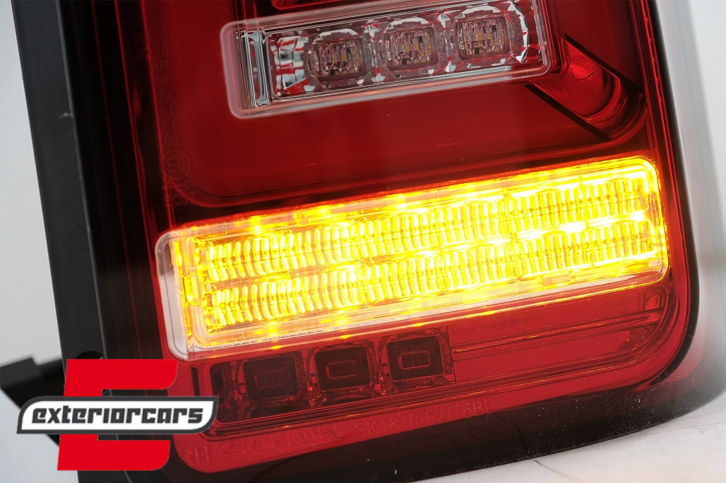 Full LED stražnja svjetla LedBar SEQ žmigavci (crvena/kristal) / Volkswagen T5.1 (04.2010-2015) - Slika 13