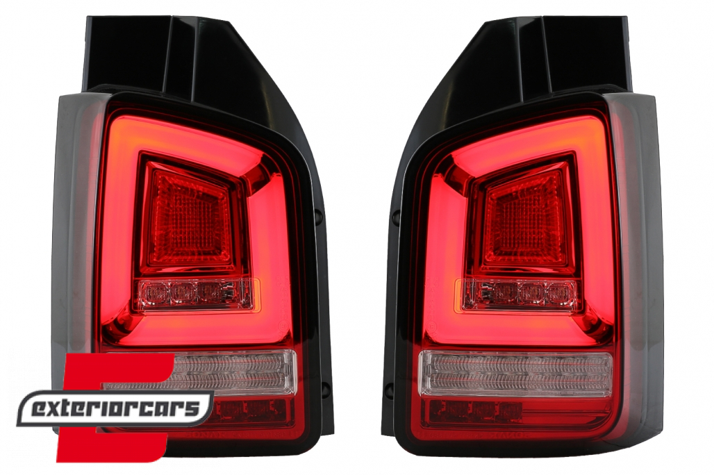 Full LED stražnja svjetla LedBar SEQ Žmigavci (crvena/kristal) / Volkswagen T5 (04.2003-2009) - Slika 4
