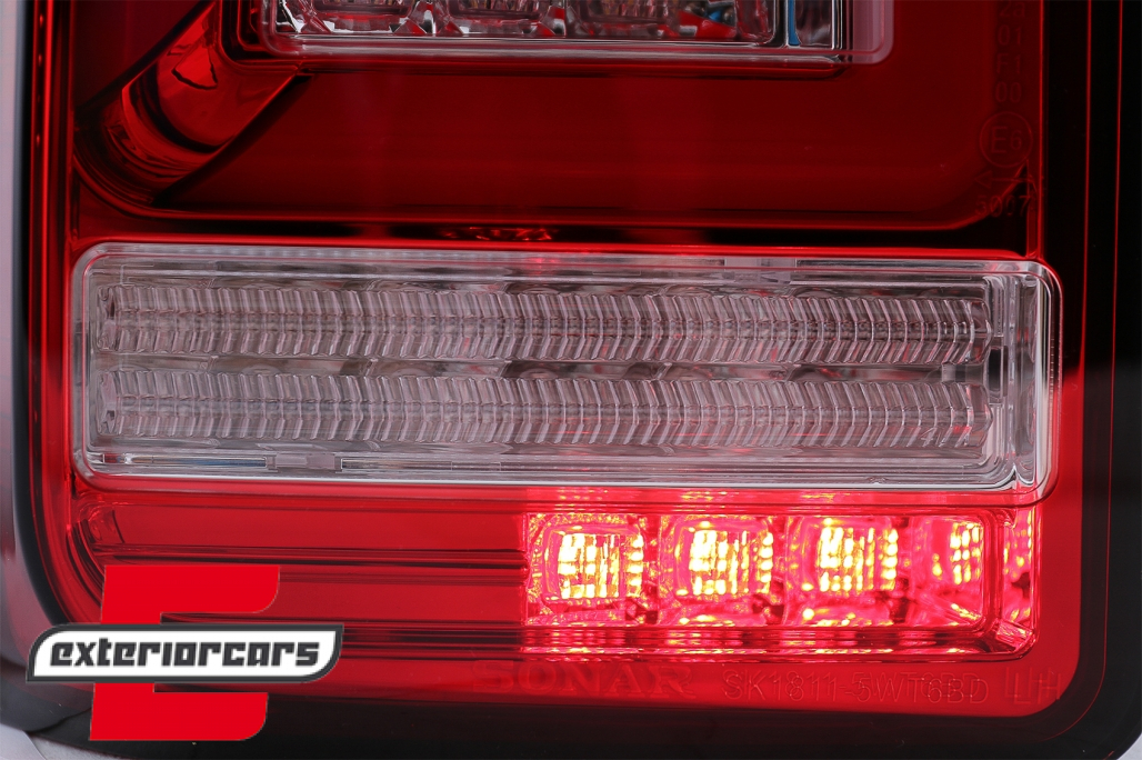 Full LED stražnja svjetla LedBar SEQ Žmigavci (crvena/kristal) / Volkswagen T5 (04.2003-2009) - Slika 13