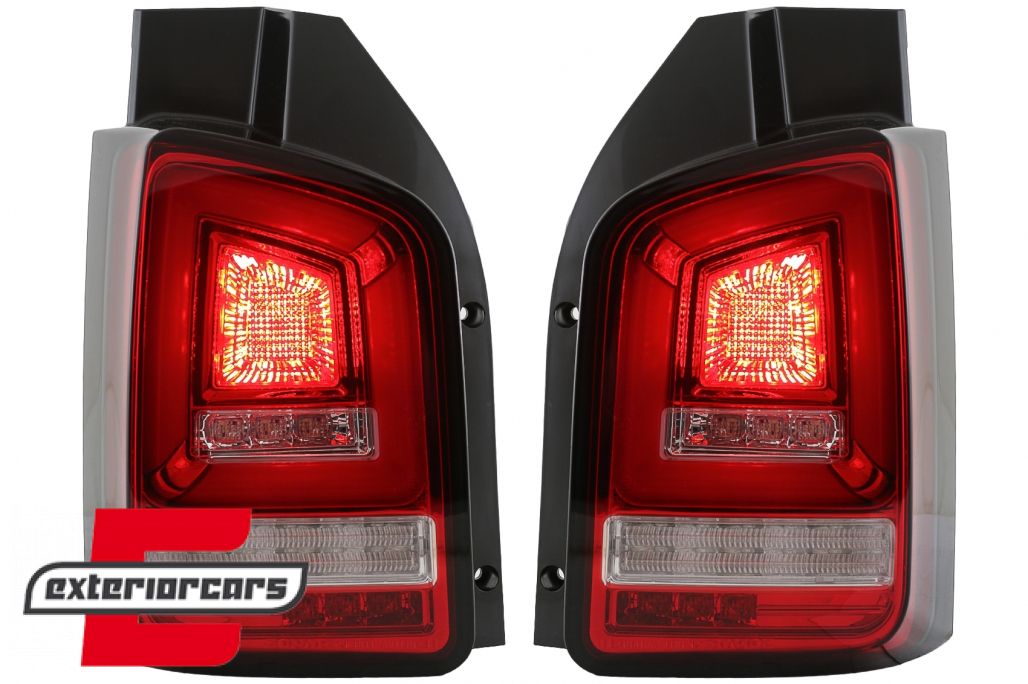 Full LED stražnja svjetla LedBar SEQ Žmigavci (crvena/kristal) / Volkswagen T5 (04.2003-2009) - Slika 14
