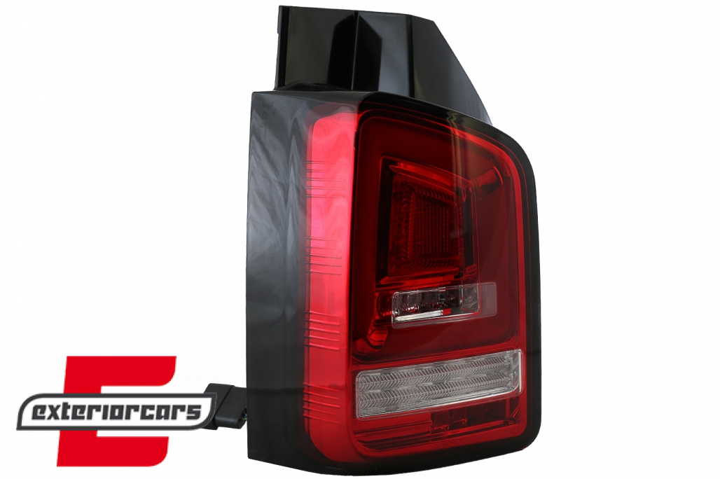 Full LED stražnja svjetla LedBar SEQ Žmigavci (crvena/kristal) / Volkswagen T5 (04.2003-2009) - Slika 2