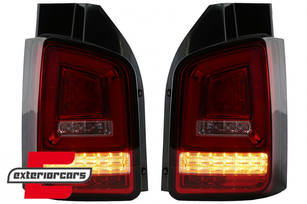 Full LED stražnja svjetla LedBar SEQ Žmigavci (crvena/kristal) / Volkswagen T5 (04.2003-2009) - Slika 7