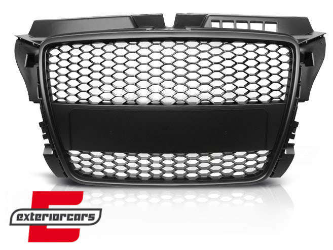 Prednja maska RS3 dizajn (mat crna) / Audi A3 S3 8P Facelift (2007-2012) - Slika 2