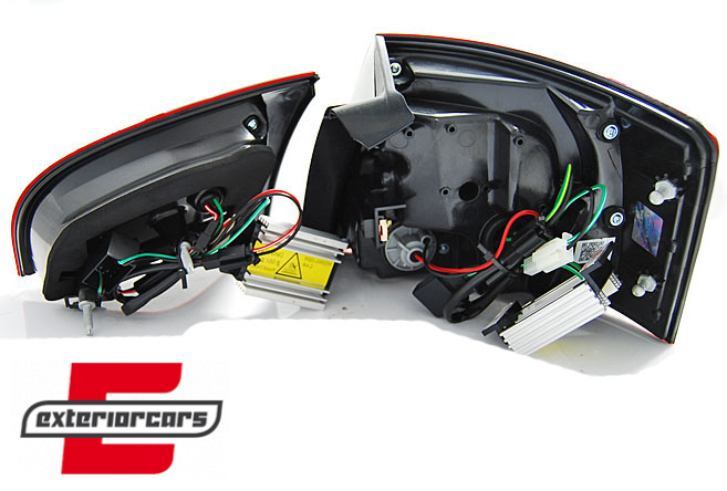 LED stražnja svjetla LightBar dizajn (crvena/kristal) / Audi A4 B7 (2004-2008) karavan - Slika 4