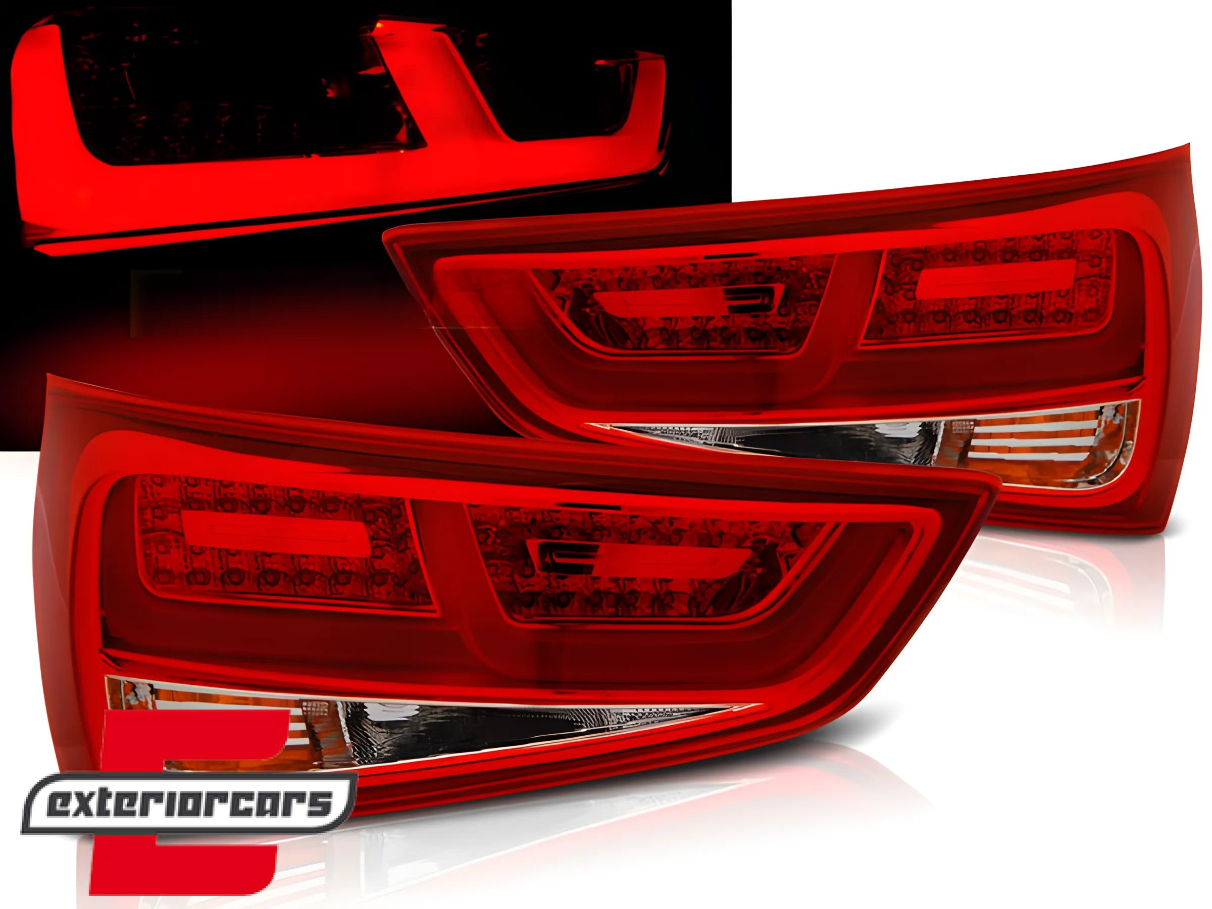LED stražnja svjetla LedBar (crvena/kristal) / Audi A1 (2010-12.2014)