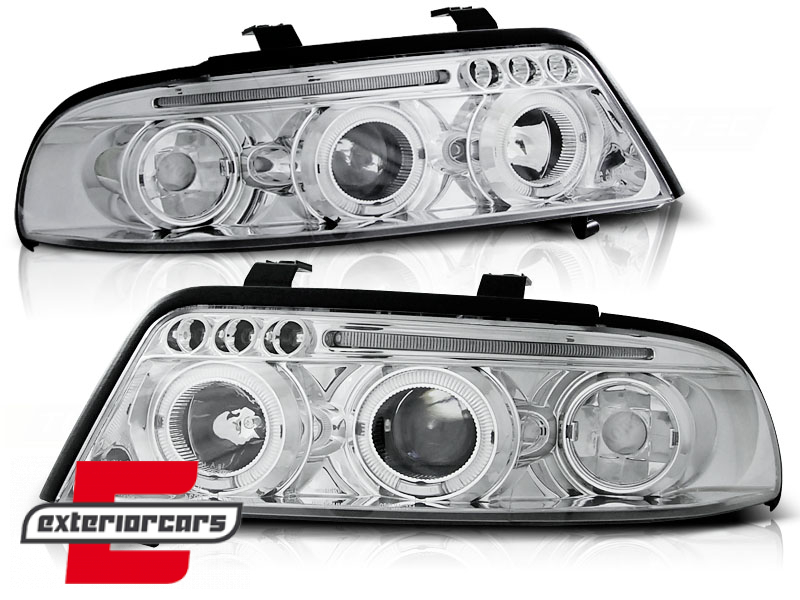 Prednja svjetla Angel Eyes (chrome) / Audi A4 B5 Facelift (1999-2000) - Slika 2