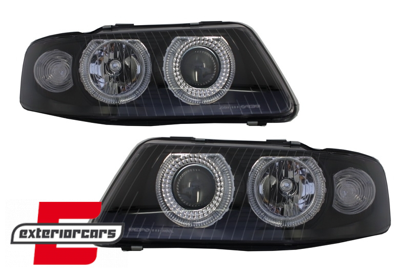 Prednja svjetla Angel Eyes (crna) / Audi A3 (2000-2003) - Slika 2